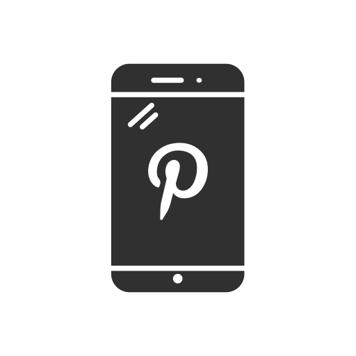 Mobile, phone, pinterest, pinterest logo icon